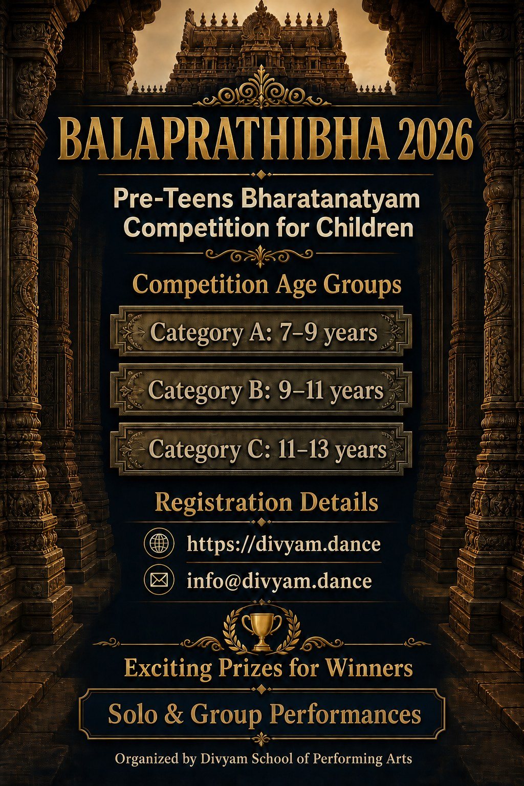 Balaprathibha 2026 competition poster
